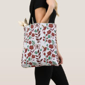 Floral seamless pattern birds and butterflies tote bag (Dichtbij)