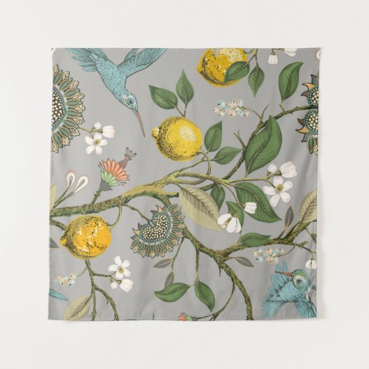 Floral seamless pattern. Botanical wallpaper. Plan Wandkleed (Voorkant (horizontaal))