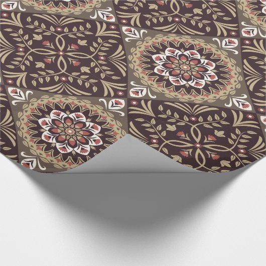 Floral Seamless Pattern Cadeaupapier (Hoek)