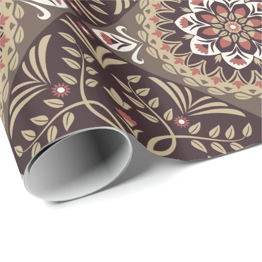 Floral Seamless Pattern Cadeaupapier (Rol Hoek)