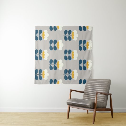 Floral seamless pattern design. Scandinavian style Wandkleed (In Situ (horizontaal))