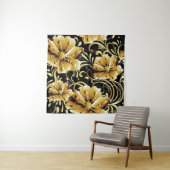 Floral seamless pattern. Flourish 3d wallpaper. Or Wandkleed (In situ)