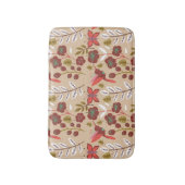 Floral seamless pattern flowers, birds, butterfly badmat (Voorkant Verticaal)