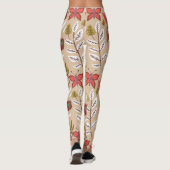 Floral seamless pattern flowers, birds, butterfly leggings (Achterkant)