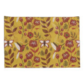 Floral seamless pattern flowers, butterfly, red kussensloop (Achterkant-Rechts)