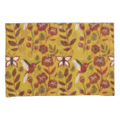 Floral seamless pattern flowers, butterfly, red kussensloop (Voorkant-Rechts)