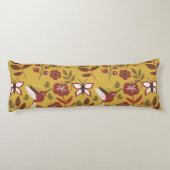 Floral seamless pattern flowers, butterfly, red lichaamskussen (Achterkant)