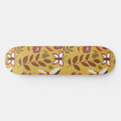 Floral seamless pattern flowers, butterfly, red persoonlijk skateboard (Horizontaal)