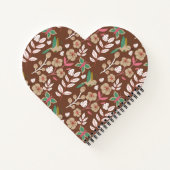 Floral seamless pattern flowers, leaves, butterfly notitieboek (Achterkant)