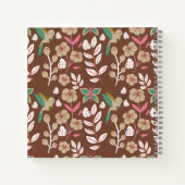 Floral seamless pattern flowers, leaves, butterfly notitieboek (Achterkant)