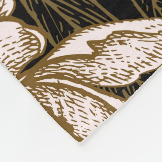 Floral seamless pattern. Garden flowers peonies an Fleece Deken (Hoek)