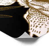 Floral seamless pattern. Garden flowers peonies an Poster (Hoek)