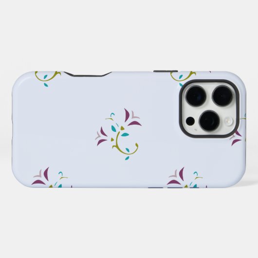 Floral Seamless Pattern iPhone Hoesje (Achterkant horizontaal)