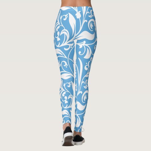 Floral Seamless Pattern Leggings (Achterkant)