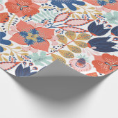 Floral seamless pattern on white. Abstract backgro Cadeaupapier (Hoek)