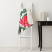 Floral seamless pattern, red camellia flowers with sherpa deken (In situ)