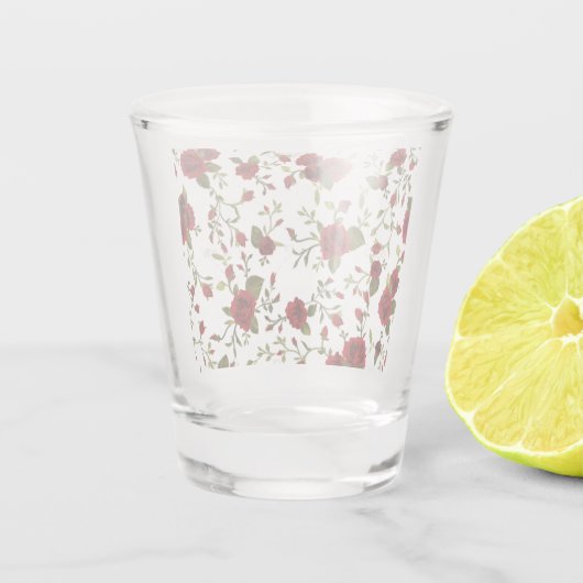 Floral seamless pattern shot glas (Achterkant)