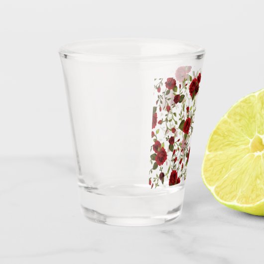 Floral seamless pattern shot glas (Links)