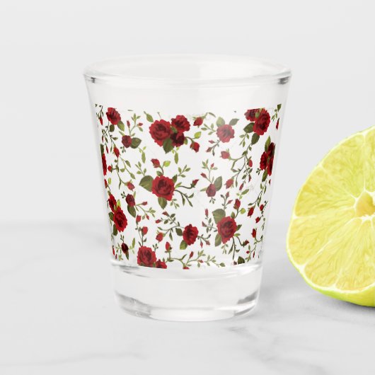 Floral seamless pattern shot glas (Voorkant)