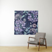 Floral seamless pattern. There are Lily, Hydrangea Wandkleed (In situ)