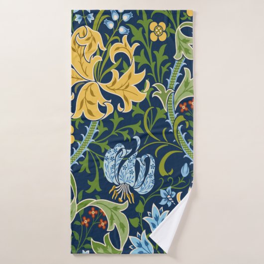 Floral seamless pattern with big flowers, lily and badhanddoek (Badhanddoek)