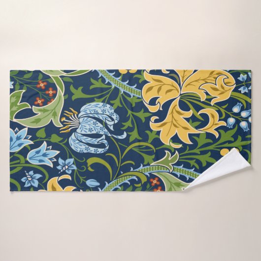 Floral seamless pattern with big flowers, lily and badhanddoek (Badhanddoek)