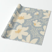 Floral seamless pattern with lines and abstract ha cadeaupapier (Uitgerold)