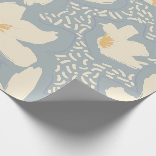 Floral seamless pattern with lines and abstract ha cadeaupapier (Hoek)