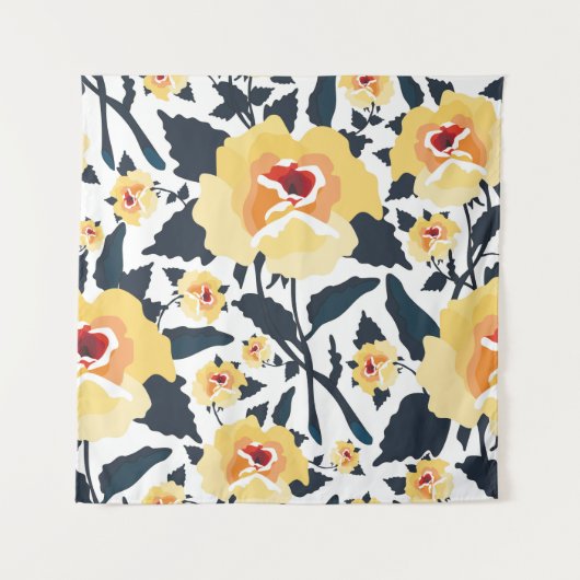Floral seamless pattern with roses. seamless texti wandkleed (Voorkant)