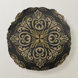 Floral seamless, vintage, botanical design. rond kussen
