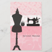 Floral Seamstress Mode Dress Form Mannequin Flyer (Achterkant)
