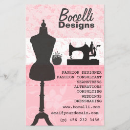 Floral Seamstress Mode Dress Form Mannequin Flyer