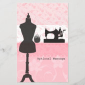 Floral Seamstress Mode Dress Form Mannequin Flyer (Achterkant)