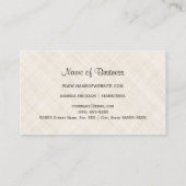  Floral Seamstress Schaar en vingerhoed Visitekaartje (Achterkant)