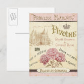 Floral Seed Packet Briefkaart (Voorkant / Achterkant)