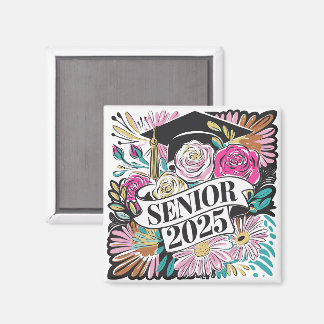 Floral Senior 2025 magneet