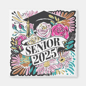 Floral Senior 2025 magneet (Voorkant)