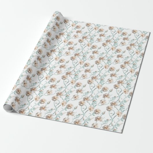 Floral Serenity Cadeaupapier (Uitgerold)