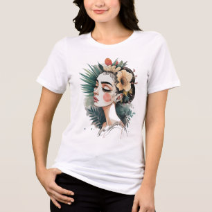 Floral Serenity: de kunst van natuurlijke eleganti Tri-Blend Shirt