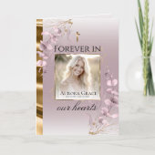 Floral Serenity Funeral Program Kaart (Voorkant)