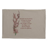 Floral Serenity Prayer Inspirerend Quote Kussensloop (Achterkant)