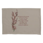 Floral Serenity Prayer Inspirerend Quote Kussensloop (Voorkant)