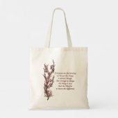 Floral Serenity Prayer Inspirerend Quote Tote Bag (Achterkant)
