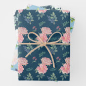 Floral set van 3 inpakpapier vel (In situ)