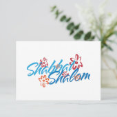 Floral Shabbat Shalom Kaart (Staand voorkant)
