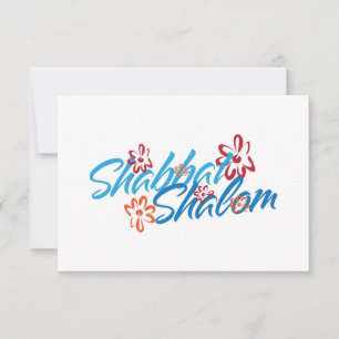 Floral Shabbat Shalom Kaart