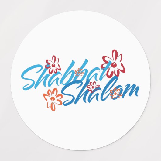 Floral Shabbat Shalom Labels (Design 1)