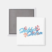 Floral Shabbat Shalom Magneet (Voorkant / Achterkant)