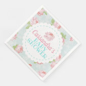 Floral Shabby Chic Baby shower Napkin Servet (Hoek)