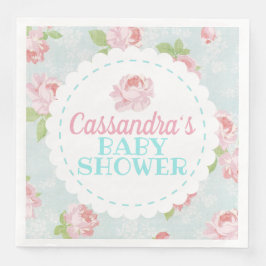 Floral Shabby Chic Baby shower Napkin Servet